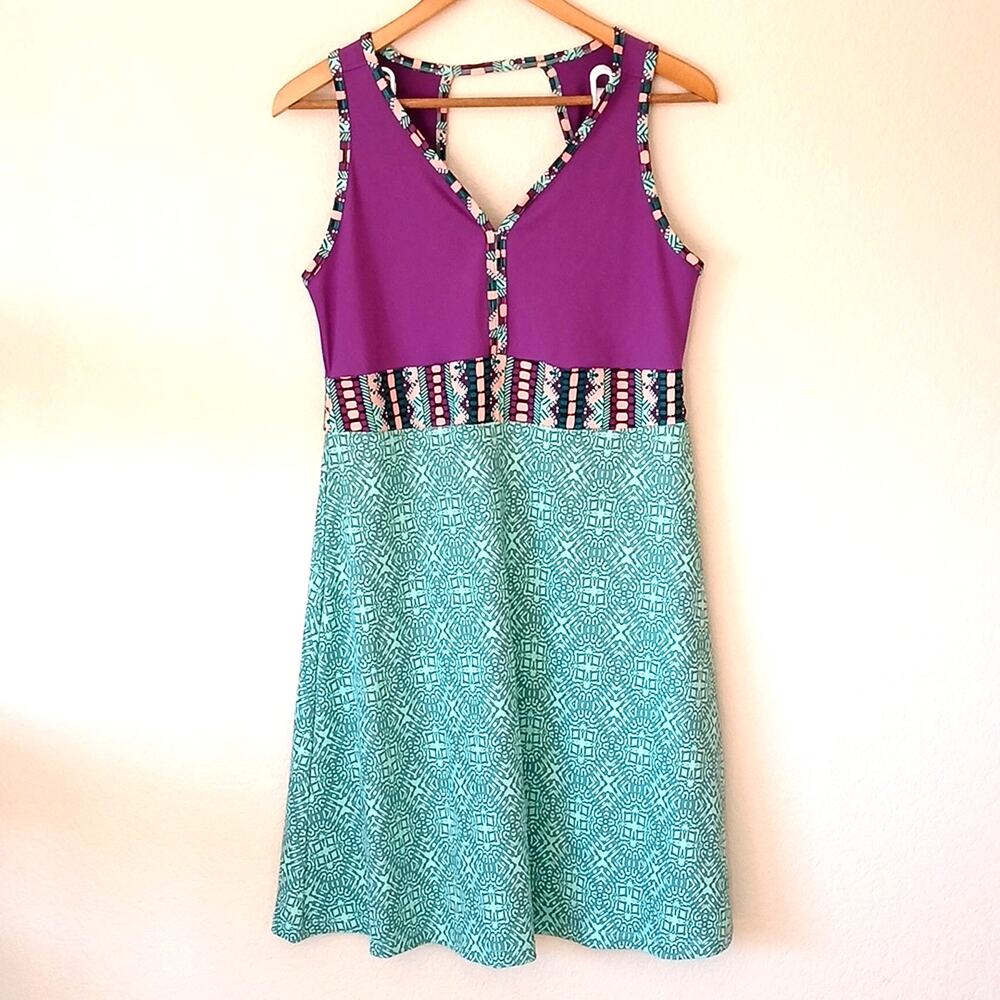 Marmot Womens Becca Dress Purple Green Athleisure